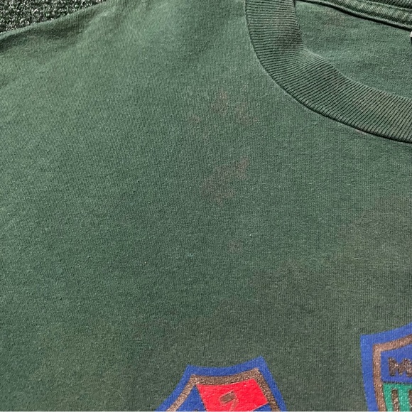 Vintage 90s New York Boroughs Tourist Collegiate Green T Shirt Size XL 24X30 - Picture 6 of 13